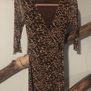BCBGMAXAZRIA Leopard Print Dress - S